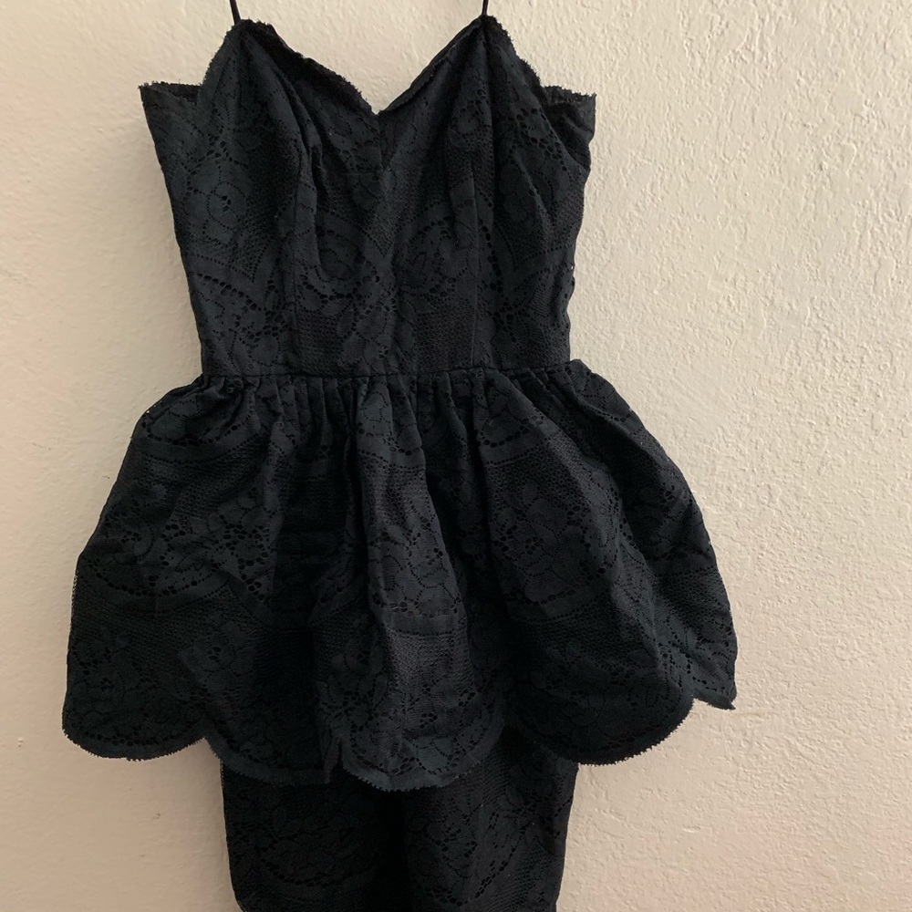 Vintage 1950’s Lilli Diamond black peplum wiggle